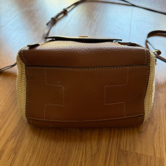 Tory Burch Half-Moon Straw Crossbody Bag - Picture 6 of 12